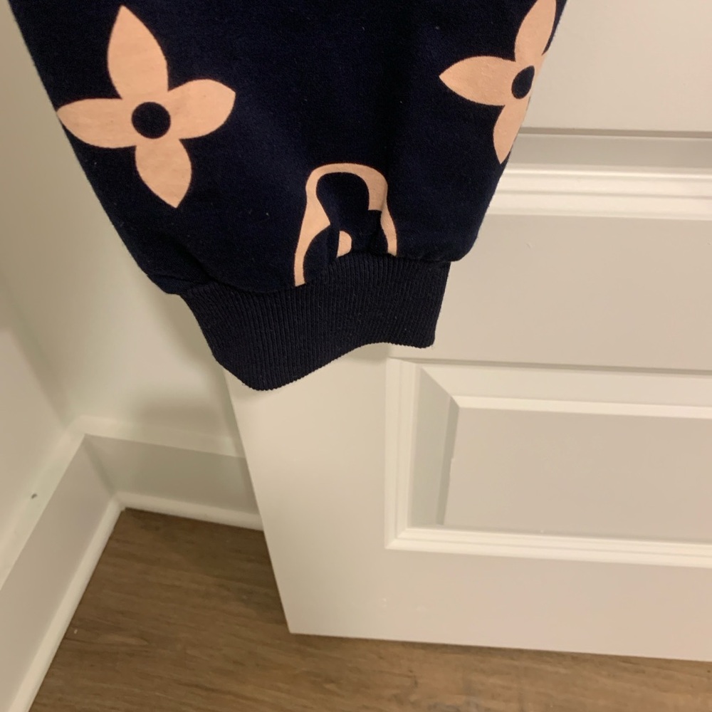 Louis Vuitton Dark Blue and Cream Monogram Hooded Tracksuit - Picture 3 of 8
